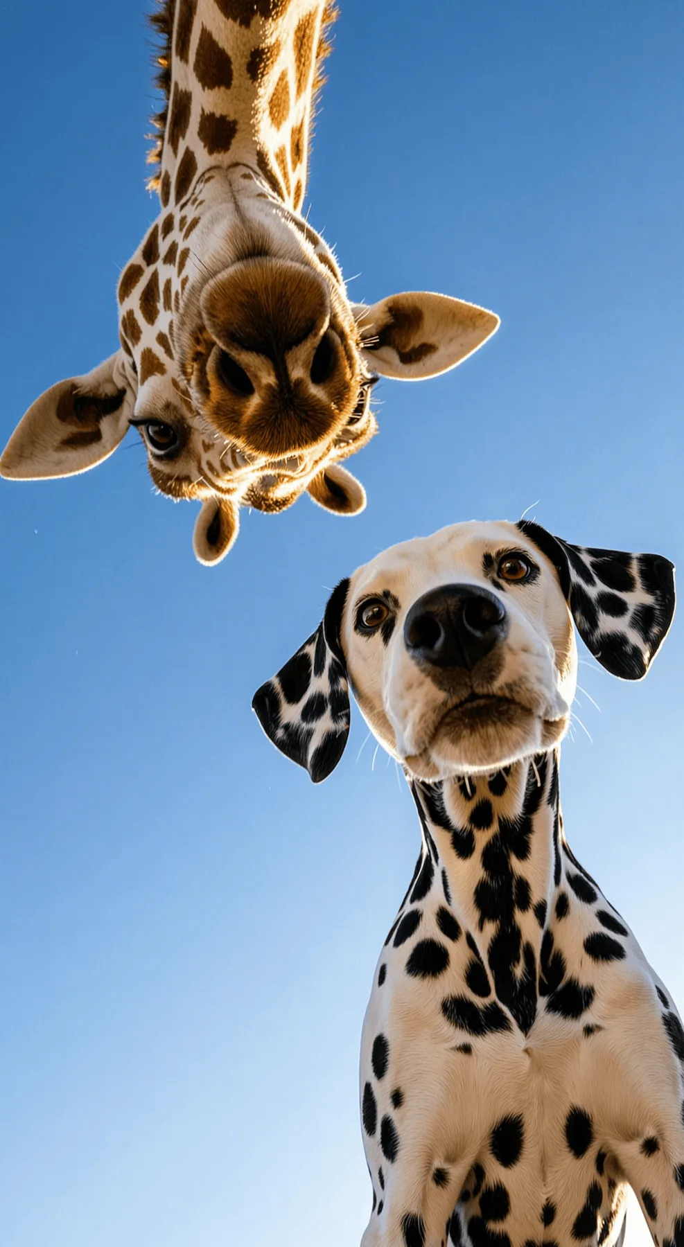 Extreme low-angle Wan2.7-Image example with a worm’s-eye view composition